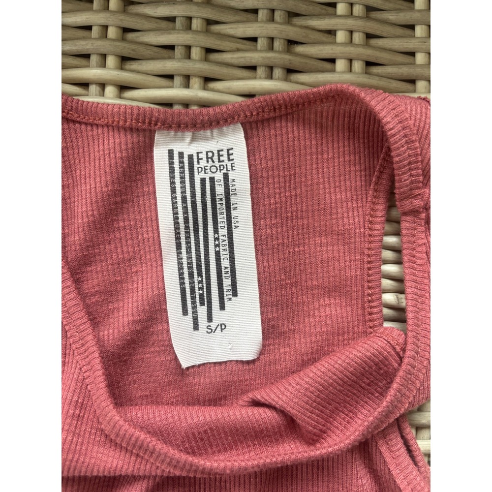 Free People Long Beach Ribbed Racerback Swing Tank Small boho layered staple - Picture 6 of 8